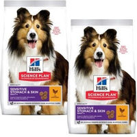 Produktbild von Hill's Science Plan Trockenfutter Hund Adult Sensitive Stomach & Skin mit Huhn 2x14 kg - 2 x 14 kg