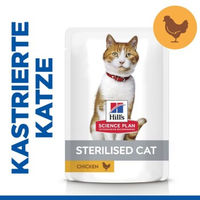 Produktbild von Hill's Science Plan Young Adult Sterilised Katzenfutter Huhn Stückchen in Sauce 12x85g - 12 x 85 g