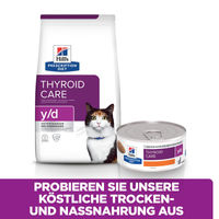 Produktbild von Hill's y/d Feline Diätfutter Nassfutter für Katzen bei Schilddrüsenerkrankungen 72 x 156 g