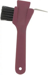 Produktbild von Hippo-Tonic Hufauskratzer 3 in 1 aus Metall in Rot für die Hufpflege