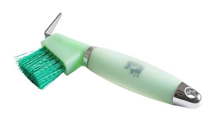 Produktbild von Hippo-Tonic Hufkratzer Gel Bürste für die Hufpflege aus Kunststoff in Grün