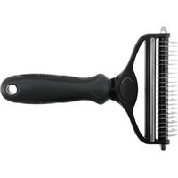 Produktbild von Hippotonic 2 in 1 Mauserbürste und Kamm aus Kunststoff in Schwarz Silber