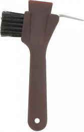 Produktbild von Hippotonic 3 in 1 Hufauskratzer aus Metall in Braun für die Hufpflege
