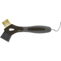 Produktbild von Hippotonic 3-in-1 Pferdeklaue aus Metall zur Hufpflege mit Bürste