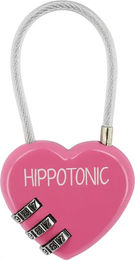 Hippotonic Coeur Vorhängeschloss aus Kunststoff in Lila und Rosa – Bild 1 von 1