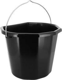 Produktbild von Hippotonic Futtereimer mit flachen Kanten aus Kunststoff in Schwarz
