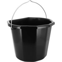 Produktbild von Hippotonic Futtereimer mit flachen Kanten aus Kunststoff in Schwarz