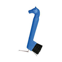 Produktbild von Hippotonic Hufkratzer mit Bürste für Pferde aus Metall in Blau