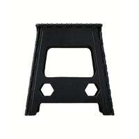 Produktbild von Hippotonic Klappbarer Tritthocker Aufstiegshilfe aus Kunststoff Schwarz Grau 28.5 x 21.5 x 39 cm