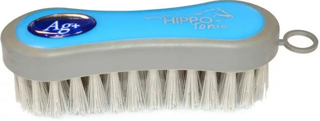 Produktbild von hippotonic Pferdebürste antimikrobiell aus Kunststoff in Blau