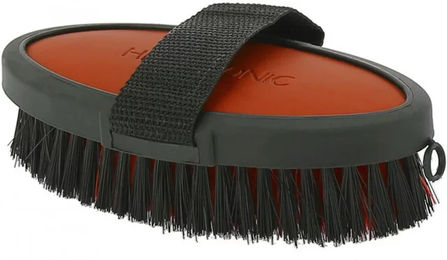 Produktbild von Hippotonic Pferdebürste Soft aus Kunstleder in Rot und Schwarz