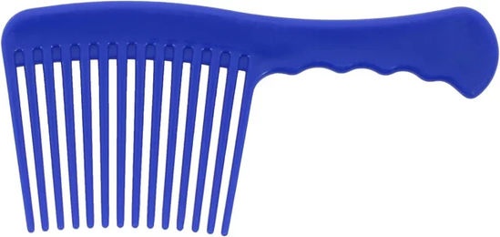 Produktbild von Hippotonic Pferdehaarbürste Kamm aus Kunststoff Blau mit großen Zähnen