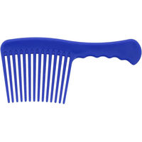 Produktbild von Hippotonic Pferdehaarbürste Kamm aus Kunststoff Blau mit großen Zähnen