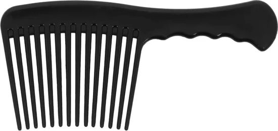 Produktbild von Hippotonic Pferdehaarbürste Kamm aus Kunststoff Schwarz mit großen Zähnen