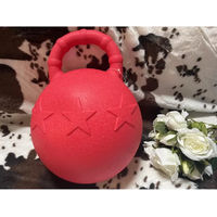 Produktbild von Hippotonic Pferdespielball aus Kunststoff in Rot mit Griff