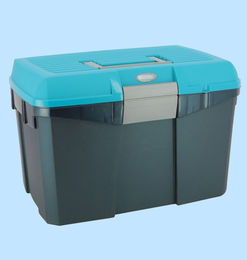 Hippotonic Putzbox für Pferde aus Kunststoff mit verstärktem Deckel in Blau/Türkis – Bild 1 von 1