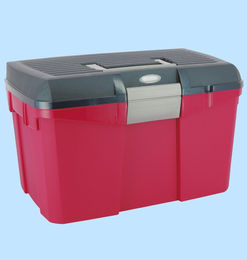 Hippotonic Putzbox für Pferde aus Kunststoff mit verstärktem Deckel in Rosa oder Blau – Bild 1 von 1