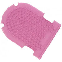 Produktbild von hippotonic Putzset für Pferde mit Reithandschuhen Striegel und Bürste aus Naturkautschuk in Rosa