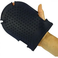 Produktbild von hippotonic Reithandschuhe Striegel und Bürste aus Gummi in Blau oder Schwarz