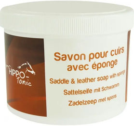 Hippotonic Sattel- und Lederseife mit Schwamm 500 ml zur Lederpflege für Pferde – Bild 1 von 4