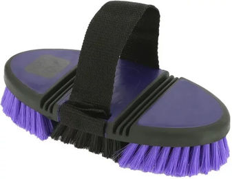 hippotonic Softgrip Pferdebürste aus Nylon in Lila/Schwarz – Bild 1 von 2