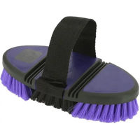 Produktbild von hippotonic Softgrip Pferdebürste aus Nylon in Lila/Schwarz
