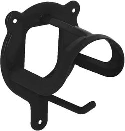 Hippotonic Trensenhalter aus Metall vinylummantelt Schwarz – Bild 1 von 2