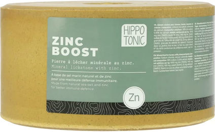 Produktbild von Hippotonic Zinc Boost Salzstein für Pferde zur Unterstützung von Haut, Fell und Hufen
