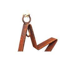 Produktbild von Hirsch Terracotta Futterstern Meisenknödelhalter aus Metall in Edelrost als Vogel Futterspender