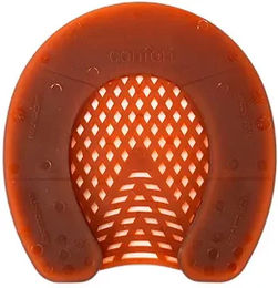 Produktbild von Hispano Farrier Pro Hufeisen aus Kunststoff in Braun oder Orange Größe L
