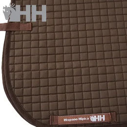 Produktbild von Hispano Hipica Dressur Schabracke für Ponys aus Baumwolle in Braun