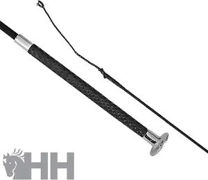 Produktbild von Hispano Hipica Dressurpeitsche Gel Grip mit Silikon-Griff in Schwarz 110 cm