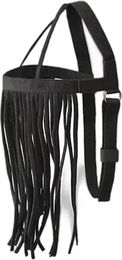 Produktbild von Hispano Hipica Fliegenstirnband für Pferde aus Nylon in Schwarz