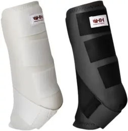 Produktbild von Hispano Hipica Gamaschen aus Neopren für Pferde Schwarz Weiß Größe M 2er Pack