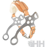 Produktbild von Hispano Hipica Hackamore für Pferde aus Leder in Orange oder Braun
