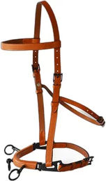 Hispano Hipica Leder Trense in Braun mit Bronze-Elementen – Bild 1 von 1