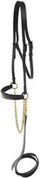 Hispano Hipica Lederzaumzeug Eco mit Kette in Schwarz – Bild 1 von 3