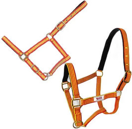 Produktbild von Hispano Hipica Nylon Halfter für Pferde ohne Karabiner in Gelb oder Bunt