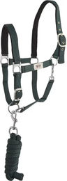 Produktbild von Hispano Hipica Nylon Pferdehalfter mit Führstrick in Grün