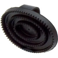 Produktbild von Hispano Hipica Ovaler Gummistriegel für Pferde in Schwarz