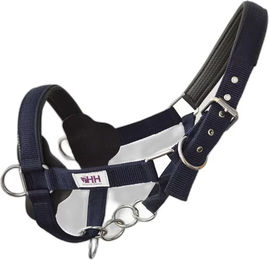 Produktbild von Hispano Hipica Pferd Halfter aus Nylon in Blau oder Schwarz