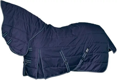 Hispano Hipica Pferdedecke mit Halsteil aus Baumwolle Blau 200g – Bild 1 von 1