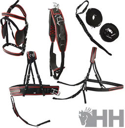 Produktbild von Hispano Hipica Pferdegeschirr Trense aus Nylon in Schwarz für Vollblut
