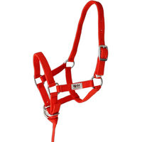 Produktbild von Hispano Hipica Pferdehalfter aus Nylon für Fohlen in Rot