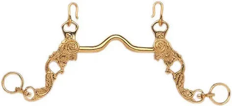 Hispano Hipica Portugiesisches Gebiss für Pferde in Gold 14,5 cm – Bild 1 von 1