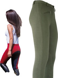 Produktbild von Hispano Hipica Reithose Damen Lyon aus Baumwolle Grün Größe 40