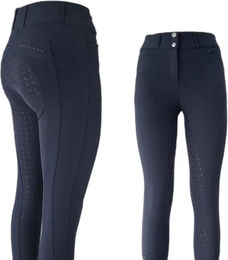 Produktbild von Hispano Hipica Reithose Dax Adhesion Plus Damen Full Grip Blau Größe 42