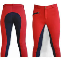 Produktbild von Hispano Hipica Reithose Lyon Full Grip für Kinder aus Baumwolle in Rot
