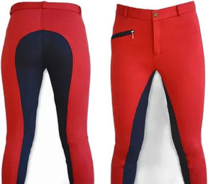 Produktbild von Hispano Hipica Reithose Lyon Full Grip für Kinder aus Baumwolle Rot