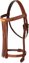 Produktbild von Hispano Hipica Reitzaum Vaquera Eco mit Spanischer Flagge aus Leder in Braun